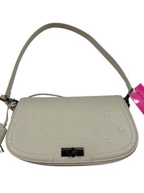 Betsey Johnson - XO Marci Bag/Purse -Chalk /Cream /Skulls W/ Silver Keys - NWT